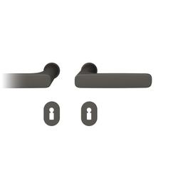 FSB Drückergarnitur 15 1289, Rosette, rund, BB, Vierkant 8mm, Stärke Abdeckung 2mm, TS 39-48mm, ohne Stütznocken, dunkelbronzefarben gestrahlt Nr. 0 15 1289 01302 0710