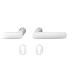 FSB Drückergarnitur 15 1289, Rosette, rund, PZ, 72/8, Stärke Abdeckung 2mm, TS 39-48mm, ohne Stütznocken, naturfarben eloxiert Nr. 0 15 1289 01310 0105