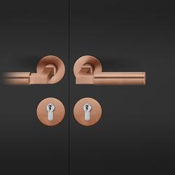 FSB AGL® 3 Drückergarnitur 72 1102, Rosette, rund, PZ, 72/8, DIN Rechts, Stärke Abdeckung 7mm, TS 45-54mm, hellbronze patiniert gewachst, Lagerung festdrehbar Nr. 0 72 1102 81310 7615