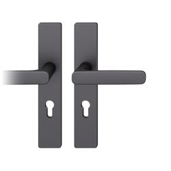 FSB AGL® 3 Drückergarnitur 76 1289, Langschild eckig, PZ, 72/9, DIN Links, TS 39-48mm, schwarz gestrahlt, für Feuerschutz Nr. 0 76 1289 62210 0810