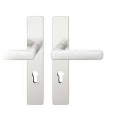 FSB AGL® 3 Drückergarnitur 76 1289, Langschild eckig, PZ, 72/9, DIN Rechts, TS 39-48mm, naturfarben eloxiert, für Feuerschutz Nr. 0 76 1289 62110 0105