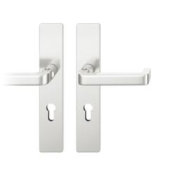 FSB AGL® 3 Drückergarnitur 79 1134, Langschild eckig, PZ, 72/9, TS 39-48mm, naturfarben eloxiert, für Feuerschutz, Lagerung festdrehbar Nr. 0 79 1134 92110 0105