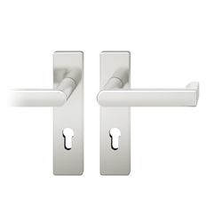 FSB AGL® 3 Drückergarnitur 79 1245, Kurzschild eckig, PZ, 72/9, TS 39-48mm, naturfarben eloxiert, für Feuerschutz, Lagerung festdrehbar Nr. 0 79 1245 90110 0105