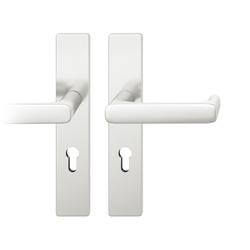 FSB AGL® 3 Drückergarnitur 79 1290, Langschild eckig, PZ, 72/9, DIN Rechts, TS 39-48mm, naturfarben eloxiert, für Feuerschutz, Lagerung festdrehbar Nr. 0 79 1290 62110 0105