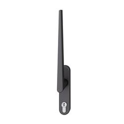 FSB HS-Handhebel, außen, PZ, Vierkant 10mm, Aluminium, 34 1005, mit Verschraubung Gegenseite, Aluminium, weiß gestrahlt, verdeckt verschraubt, mit Stütznocken Nr. 0 34 1005 01101 0810