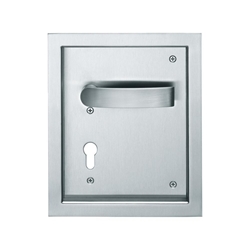 FSB Turnhallenbeschlag 77 7949, LxB 234x197mm, für Schild, ungelocht, DIN Rechts, Vierkant 8mm, edelstahl, TS min. 55mm, für Holz, Einlasstiefe 23mm Nr. 0 77 7949 04201 6204