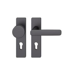 FSB ASL® Wechselgarnitur 12 1289, Kurzschild eckig, PZ, 72/8, TS 39-58mm, schwarz gestrahlt, Lagerung festdrehbar Nr. 0 12 1289 00310 0810