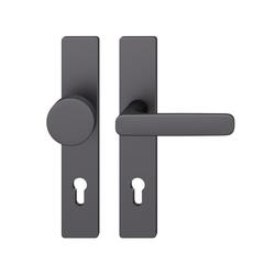 FSB ASL® Wechselgarnitur 12 1289, Langschild eckig, PZ, 92/8, TS 39-58mm, schwarz gestrahlt, Lagerung festdrehbar Nr. 0 12 1289 02312 0810
