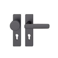 FSB AGL® 3 Wechselgarnitur 76 1289, Kurzschild eckig, PZ, 72/9, DIN Rechts, TS 39-48mm, schwarz gestrahlt, für Feuerschutz Nr. 0 76 1289 60310 0810