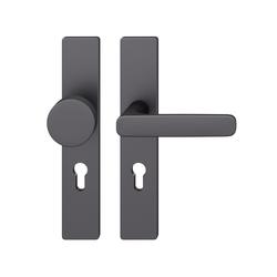 FSB AGL® 3 Wechselgarnitur 76 1289, Langschild eckig, PZ, 72/9, DIN Links, TS 39-48mm, schwarz gestrahlt, für Feuerschutz Nr. 0 76 1289 62410 0810