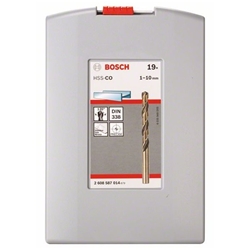 Bosch 19-tlg. ProBox-Set HSS-Co, DIN 338, 1-10mm, für Bohrmaschinen/Schrauber Nr. 2608587014