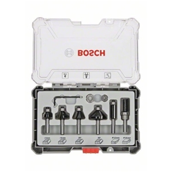 Bosch 6-tlg. Rand- und Kantenfräser-Set, 6-mm-Schaft, für Handfräsen Nr. 2607017468