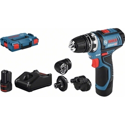 Bosch Akku-Bohrschrauber GSR 12V-15 FC, mit 2 x 2.0Ah-Akku, L-BOXX , 4 Aufsätze Nr. 06019F6000