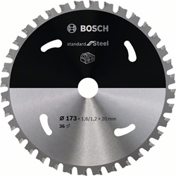 Bosch Akku-Kreissägeblatt Standard for Steel, 173x1,6/1,2x20, 36 Zähne Nr. 2608837750