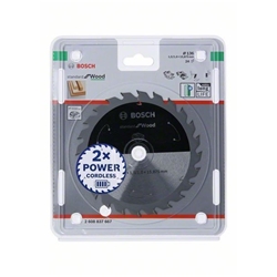 Bosch Akku-Kreissägeblatt Standard for Wood, 136x1,5/1x15,875, 24 Zähne Nr. 2608837667