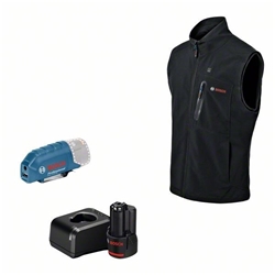 Bosch Beheizbare Weste GHV 12 + 18V XA L, 1xAkku GBA 12V 2.0Ah, Ladegerät Nr. 06188000G6
