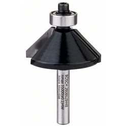 Bosch Fasefräser, 6mm, D1 34,9mm, B 11,1mm, L 14,7mm, G 56mm, 45°, für Handfräsen Nr. 2608628448