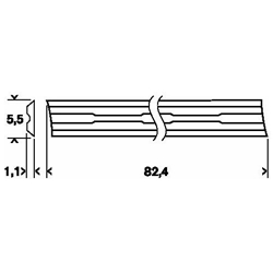 Bosch Hobelmesser, 82mm, gerade, Carbide, 40°, 2 Stück Nr. 2607000096