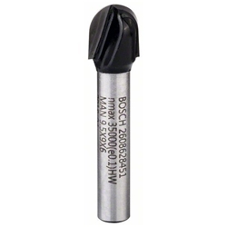 Bosch Hohlkehlfräser, 6mm, R1 4,7mm, D 9,5mm, L 9,2mm, G 40mm Nr. 2608628451