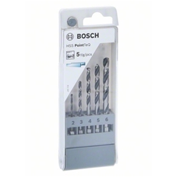 Bosch HSS PointTeQ Sechskantbohrer-Set in Schaukasten, 5-tlg., 2-6mm Nr. 2607002825