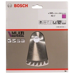 Bosch Kreissägeblatt Multi Material, 160x20/16x2,4mm, 42 Zähne Nr. 2608640503