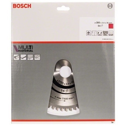 Bosch Kreissägeblatt Multi Material, 200x30x2,4mm, 54 Zähne Nr. 2608640510