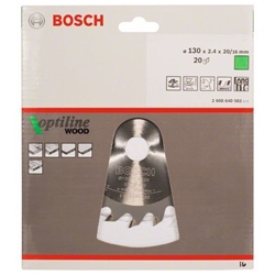 Bosch Kreissägeblatt Optiline Wood für Handkreissägen, 130x20/16x2,4mm, 20 Zähne Nr. 2608640582