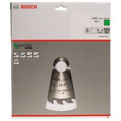 Bosch Kreissägeblatt Optiline Wood für Handkreissägen, 200x30x2,8mm, 24 Zähne Nr. 2608640618