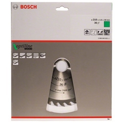 Bosch Kreissägeblatt Optiline Wood für Handkreissägen, 210x30x2,8mm, 36 Zähne Nr. 2608640622