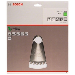Bosch Kreissägeblatt Optiline Wood für Handkreissägen, 210x30x2,8mm, 48 Zähne Nr. 2608640623