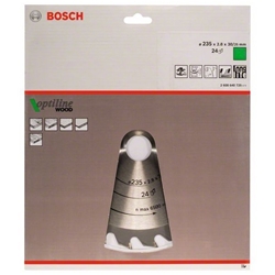 Bosch Kreissägeblatt Optiline Wood für Handkreissägen, 235x30/25x2,8mm, 24 Zähne Nr. 2608640725