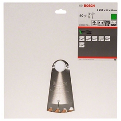 Bosch Kreissägeblatt Optiline Wood für Handkreissägen, 250x30x3,2mm, 40 Zähne Nr. 2608640728