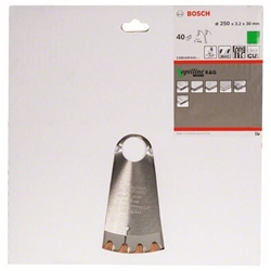 Bosch Kreissägeblatt Optiline Wood für Kapp- und Gehrungssägen, 250x30x3,2mm, 40 Zähne Nr. 2608640643