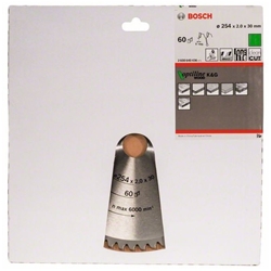 Bosch Kreissägeblatt Optiline Wood für Kapp- und Gehrungssägen, 254x30x2,0mm, 60 Zähne Nr. 2608640436