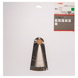 Bosch Kreissägeblatt Optiline Wood für Tischkreissägen, 300x30x3,2mm, 48 Zähne Nr. 2608640672