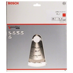 Bosch Kreissägeblatt Speedline Wood, 210x30x2,4mm, 30 Zähne Nr. 2608640803