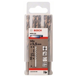 Bosch Metallbohrer HSS-Co, DIN 338, 5,5x57x93mm, 10er-Pack Nr. 2608585888