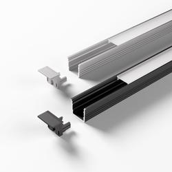 ChannelLine U2 Profil, Alu opal 10er Set L=2500 Alu- und Abdeckprofil Nr. 5596561