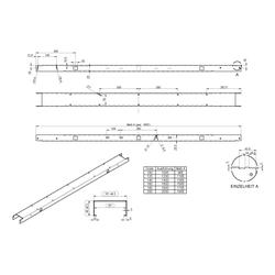 Traverse starr für 1400er Platte, inkl. Handschalter auf/ab, inkl. Elektro-Kit für Powertec, schwarz Nr. V.T1400EKIT.40