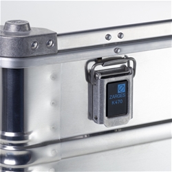 Zarges Alu-Kiste K 470, 42l, IM: 550x350x220mm, umlaufende Dichtung, Edelstahlscharnierband Nr. 40568