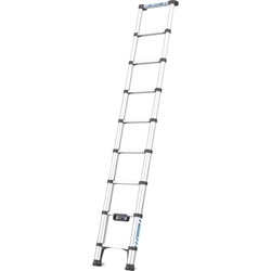 Zarges Compactstep L Teleskop-Leiter 9 Sprossen, Leiterlänge max. 2,66m, Arbeitshöhe 3,40m Nr. 40400