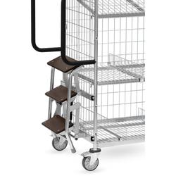 fetra Trittstufen Zubehör, für verzinkte Kommissionierwagen 610mm breit