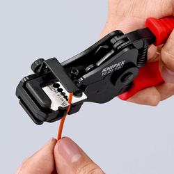 Knipex Abisolierzange mit Formmessern mit Kunststoff-Griffhüllen schwarz lackiert 180 mm (SB-Karte/Blister) Nr. 12 21 180 SB