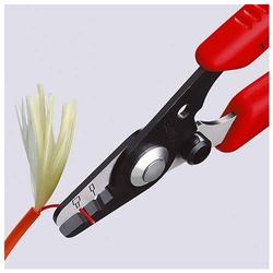 Knipex Abisolierzange für Glasfaserkabel mit Kunststoff-Griffhüllen brüniert 130 mm Nr. 12 82 130 SB