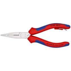 Knipex Verdrahtungszange mit Mehrkomponenten-Hüllen, mit integrierter Befestigungsöse zum Anbringen einer Absturzsicherung verchromt 160 mm (SB-Karte/Blister) Nr. 13 05 160 T BK