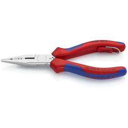Knipex Verdrahtungszange mit Mehrkomponenten-Hüllen, mit integrierter Befestigungsöse zum Anbringen einer Absturzsicherung verchromt 160 mm (SB-Karte/Blister) Nr. 13 05 160 T BK