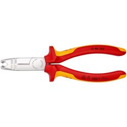 Knipex Abmantelungszange isoliert mit Mehrkomponenten-Hüllen, VDE-geprüft verchromt 165 mm Nr. 13 46 165