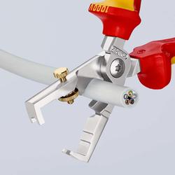 Knipex StriX® Abisolierzangen mit Kabelschere isoliert mit Mehrkomponenten-Hüllen, VDE-geprüft verchromt 180 mm Nr. 13 66 180
