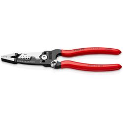 Knipex WireStripper Multifunktions-Elektrikerzange amerikanisches Modell mit Kunststoff überzogen schwarz atramentiert 200 mm Nr. 13 71 8