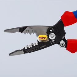 Knipex WireStripper Multifunktions-Elektrikerzange amerikanisches Modell mit Mehrkomponenten-Hüllen schwarz atramentiert 200 mm Nr. 13 72 8